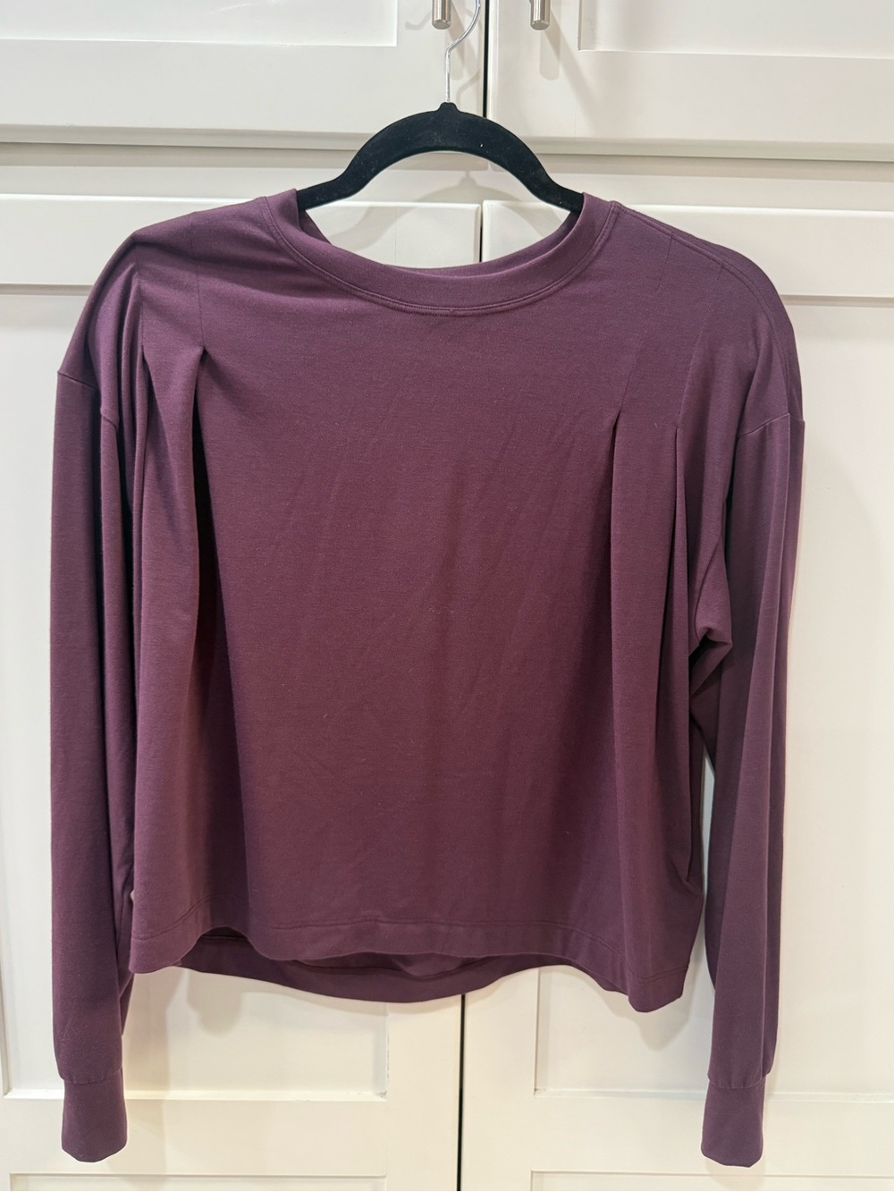 Athleta Long-Sleeve Crewneck Top in Plum